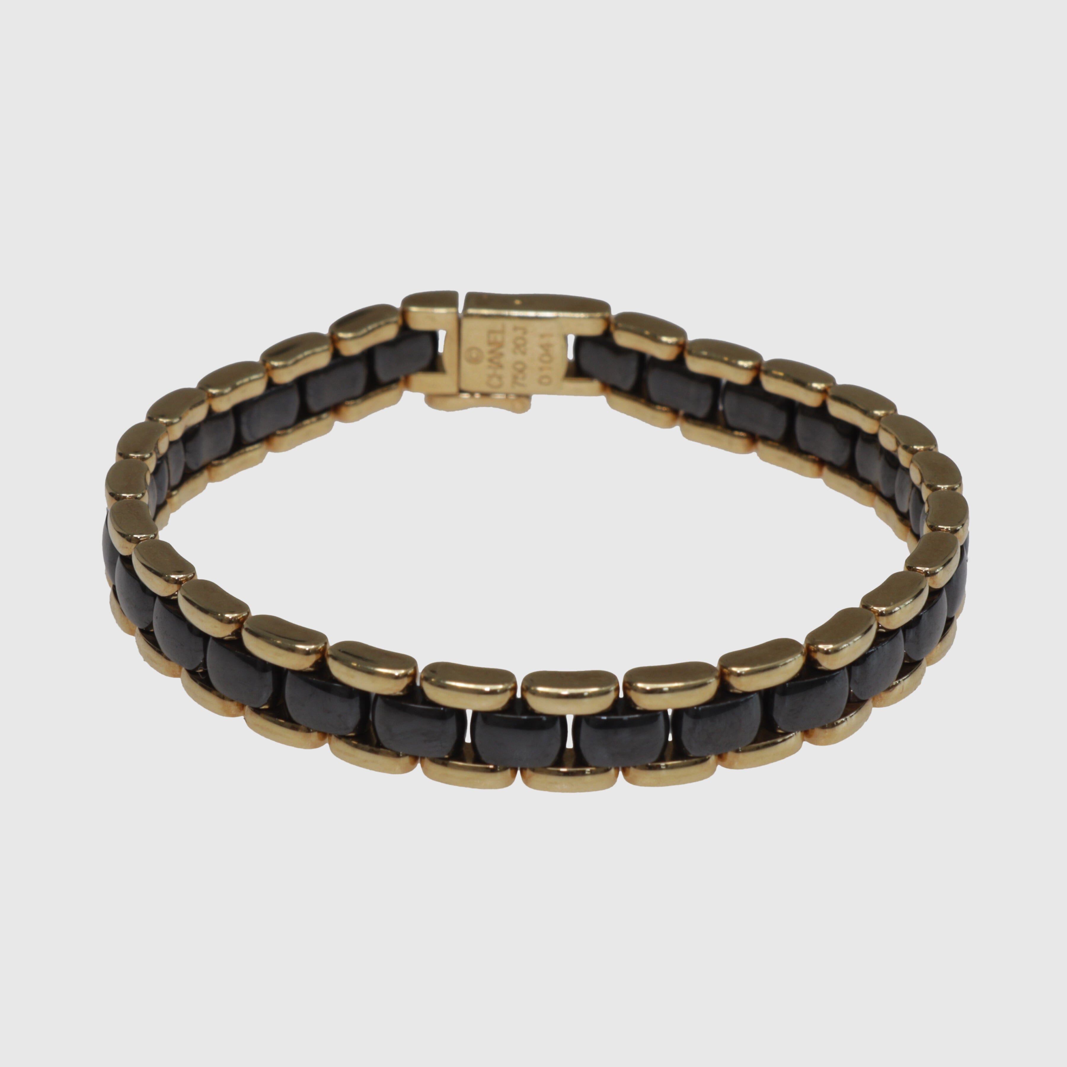 Black and store gold bracelet men's