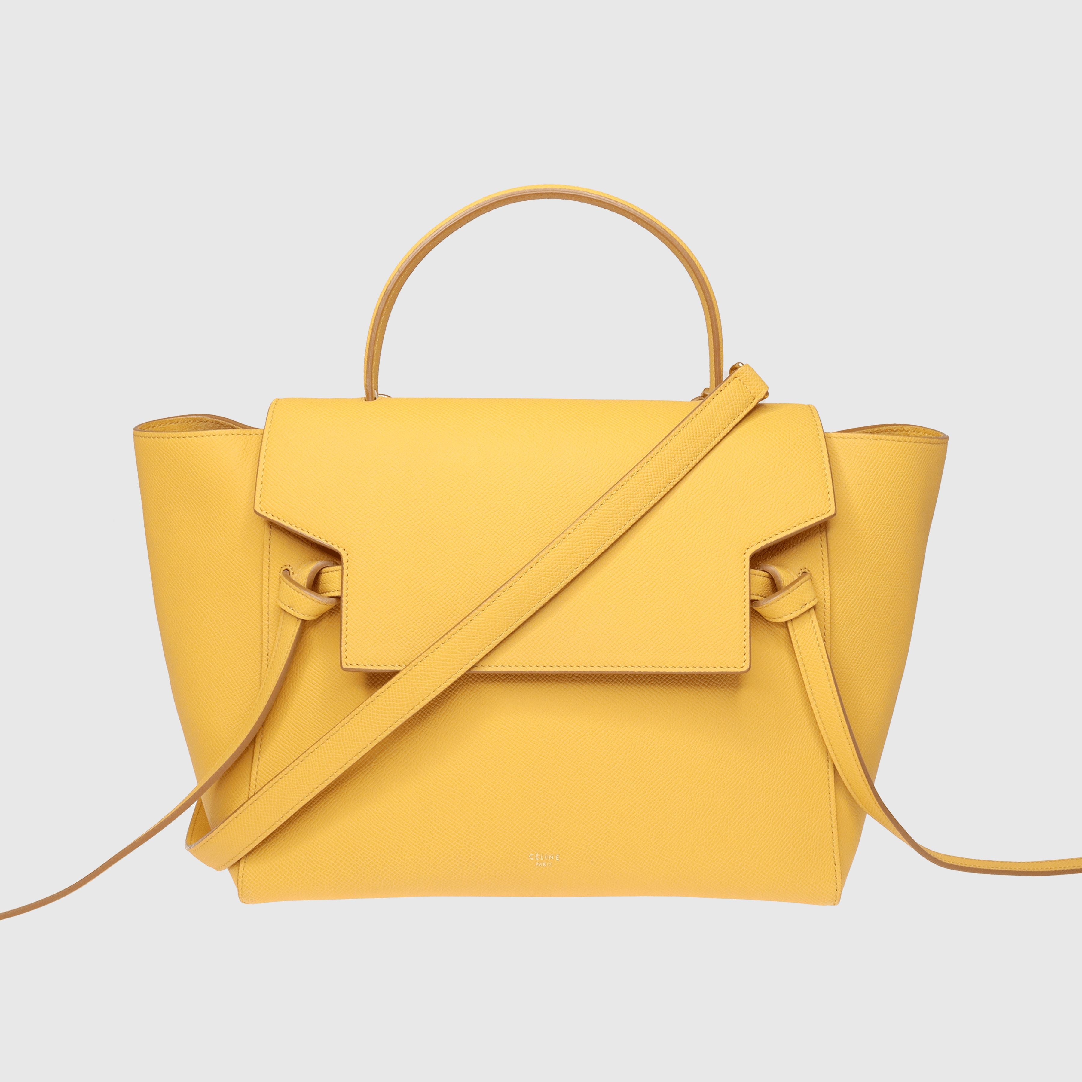 Yellow Grained Belt Bag