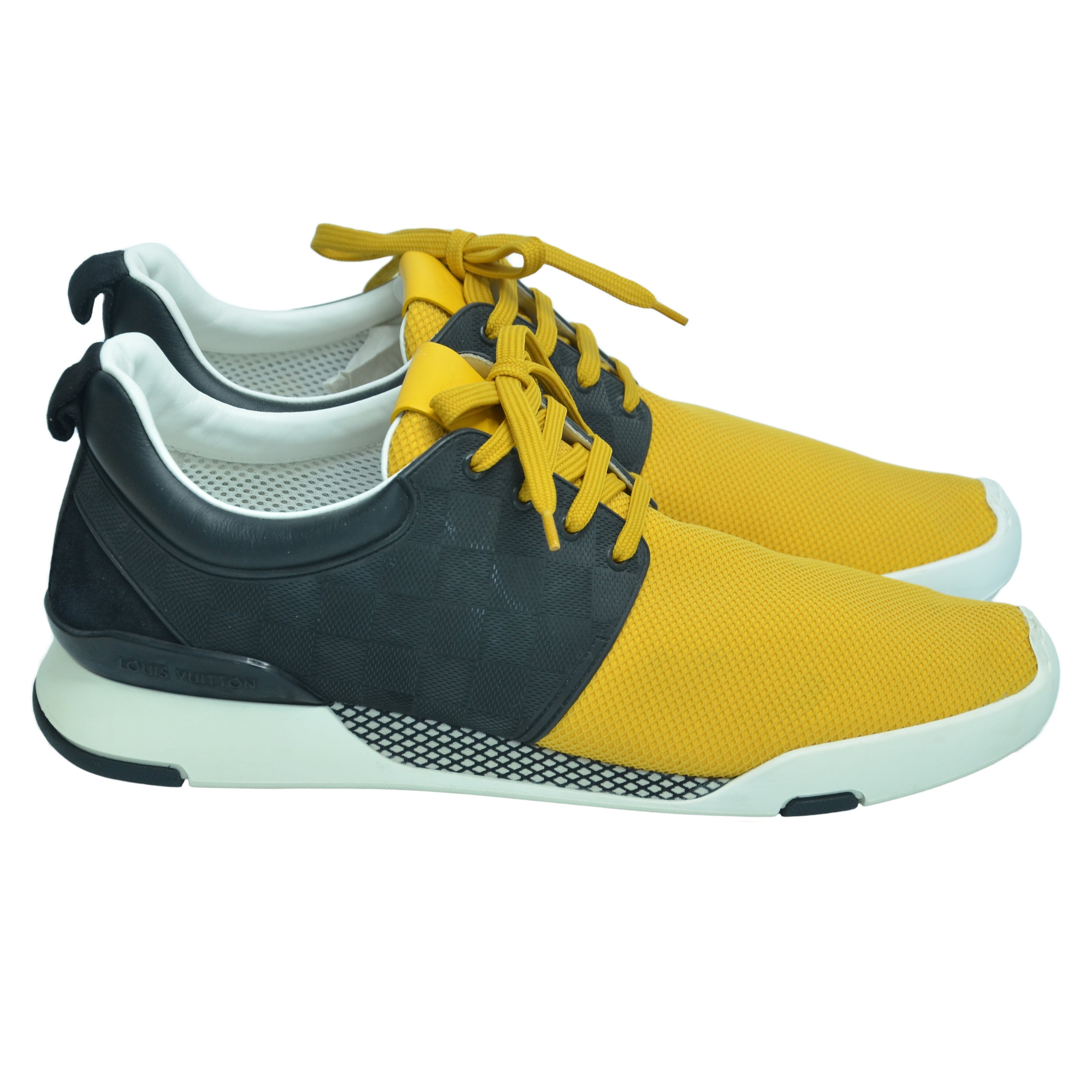 Yellow Black Damier Fastlane Sneaker