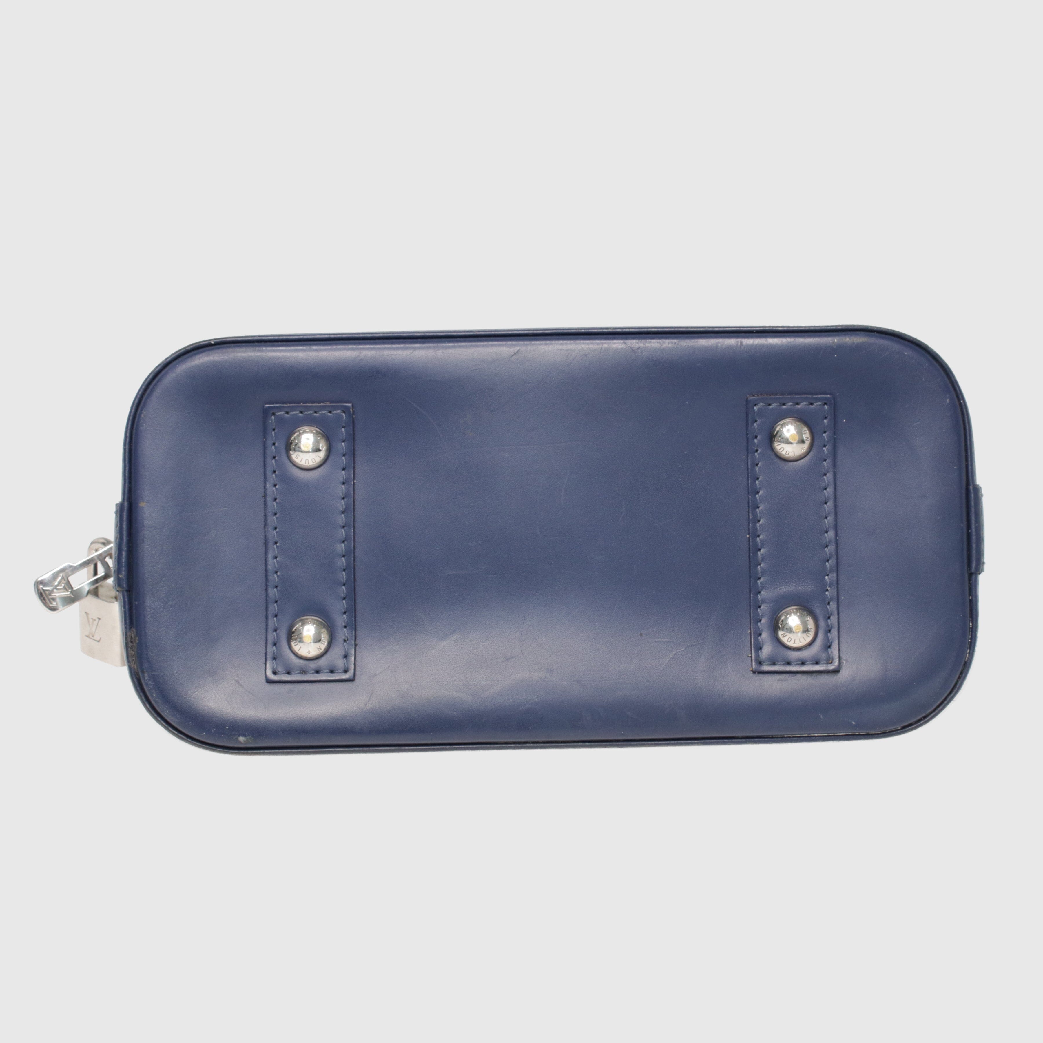 Navy Blue Epi Alma BB Top Handle Bag Bag Louis Vuitton