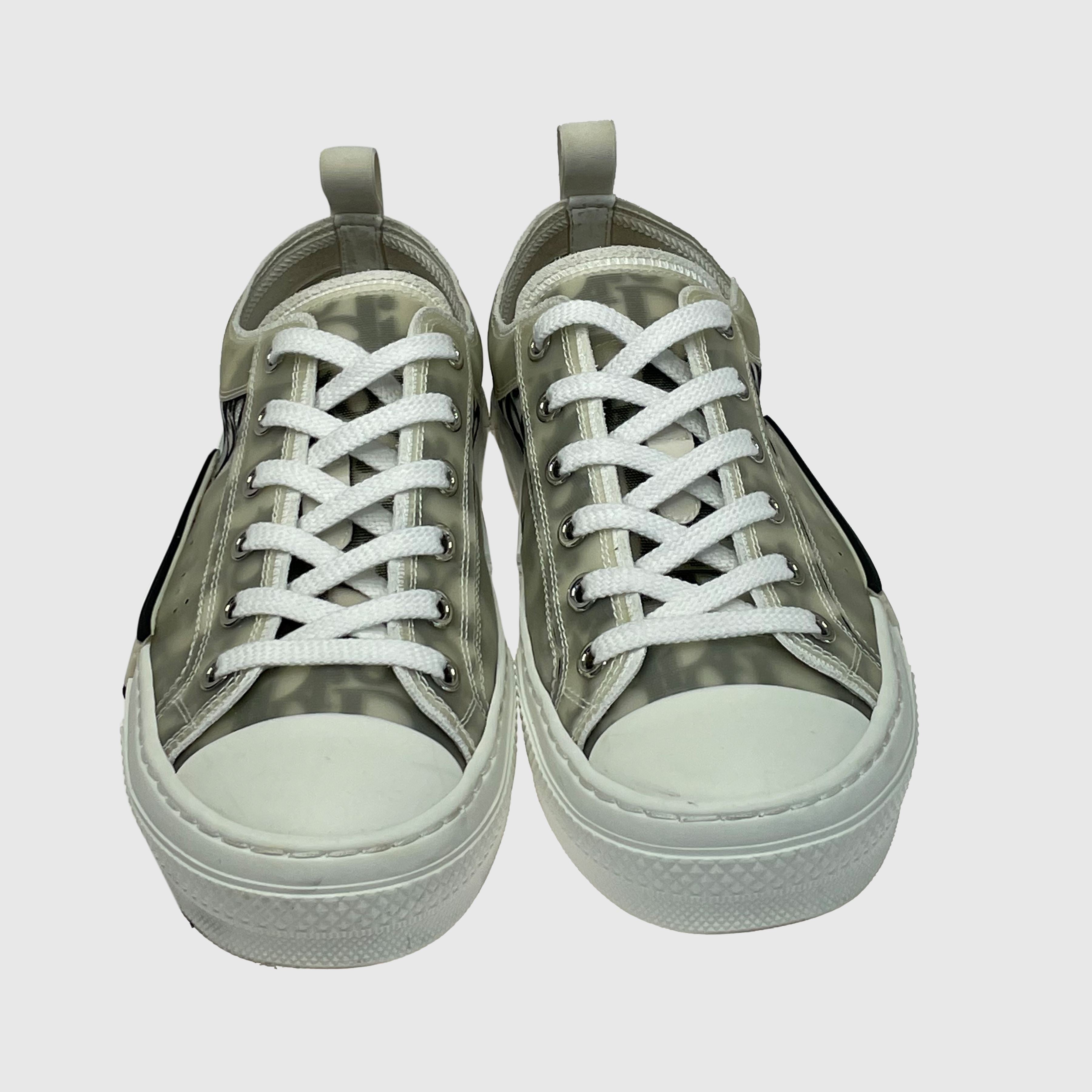 White/Black Oblique B23 Low Top Sneakers Shoes Dior 
