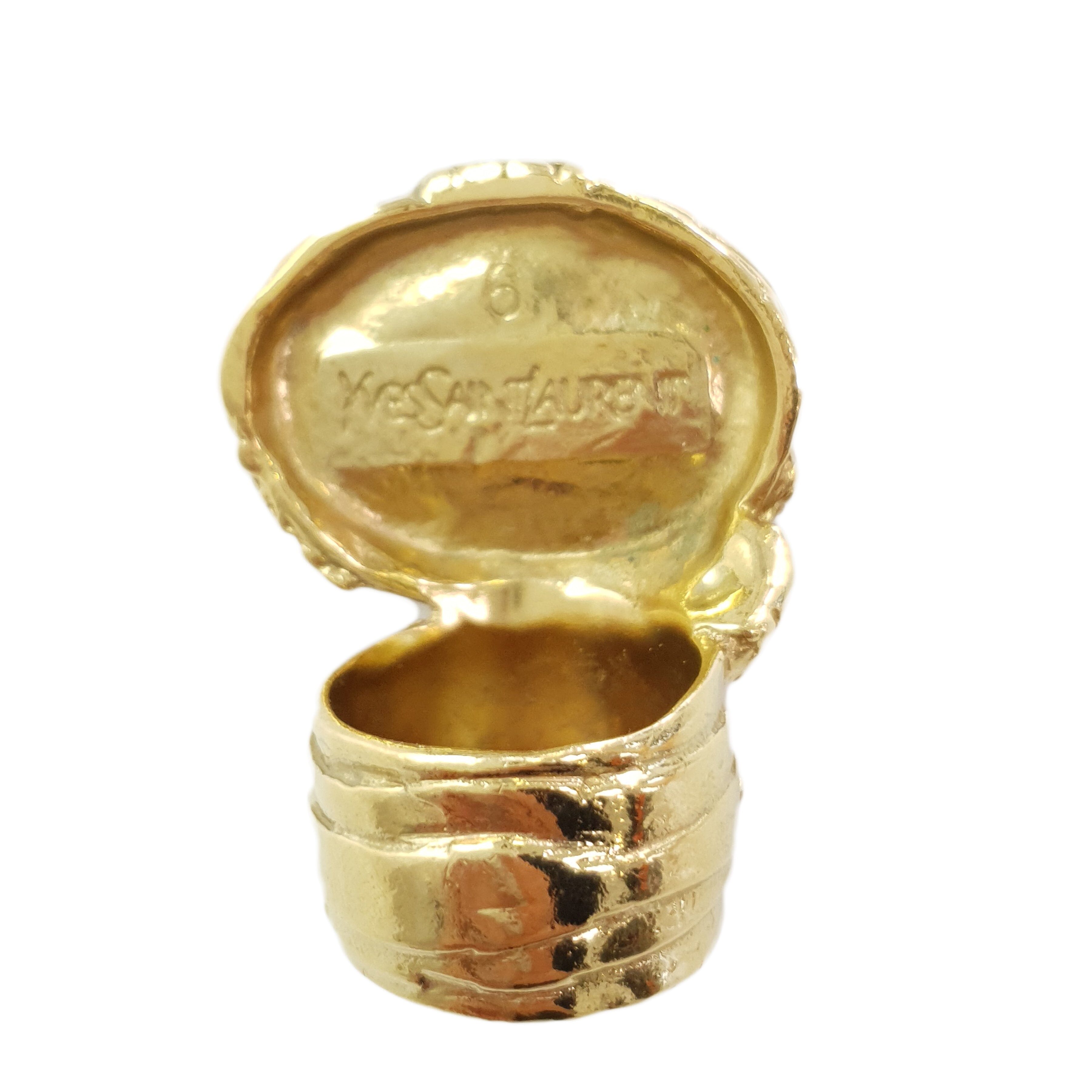 YSL Ceramic Gold Arty Ring Accessories YSL