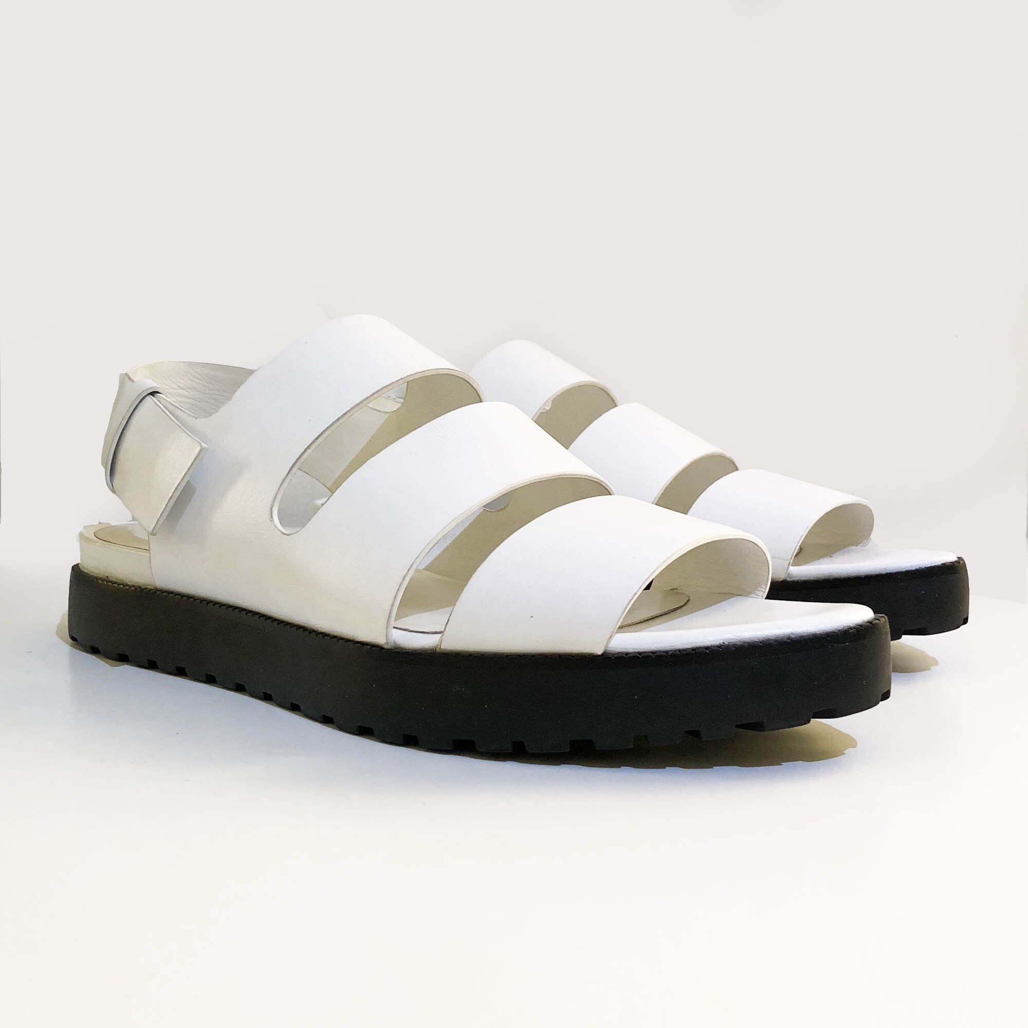 Alexander Wang 'Alisha' Leather White Sandals Shoes Alexander Wang 