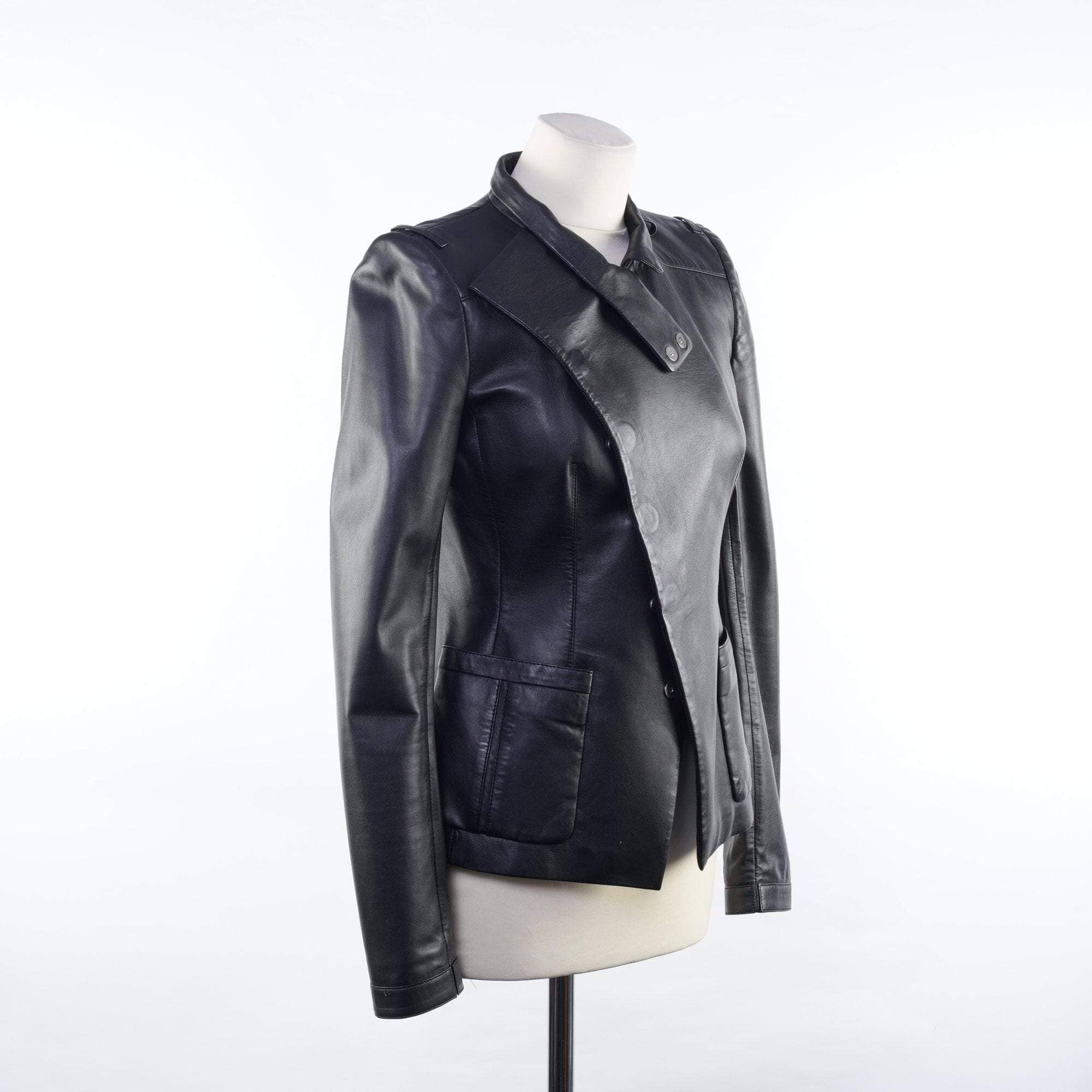 Balenciaga Black Leather Jacket Clothing Balenciaga 
