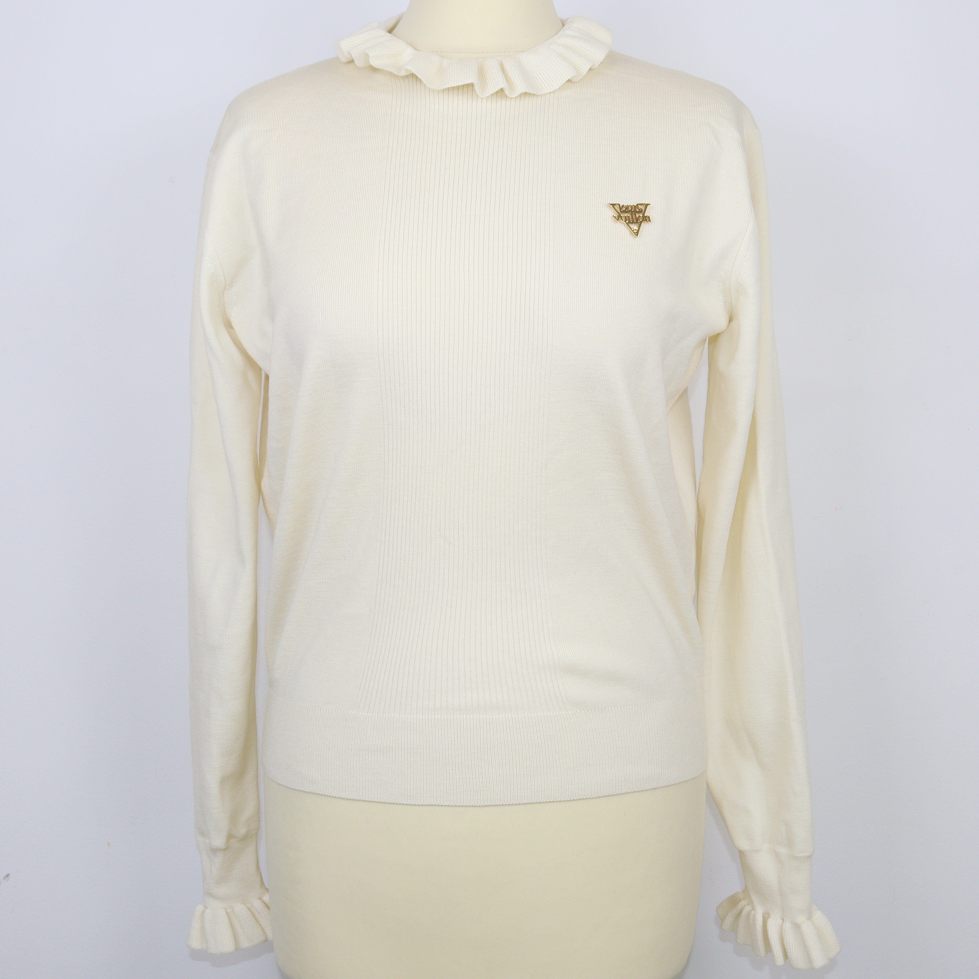 Cream Turtleneck Sweater Clothing Louis Vuitton 