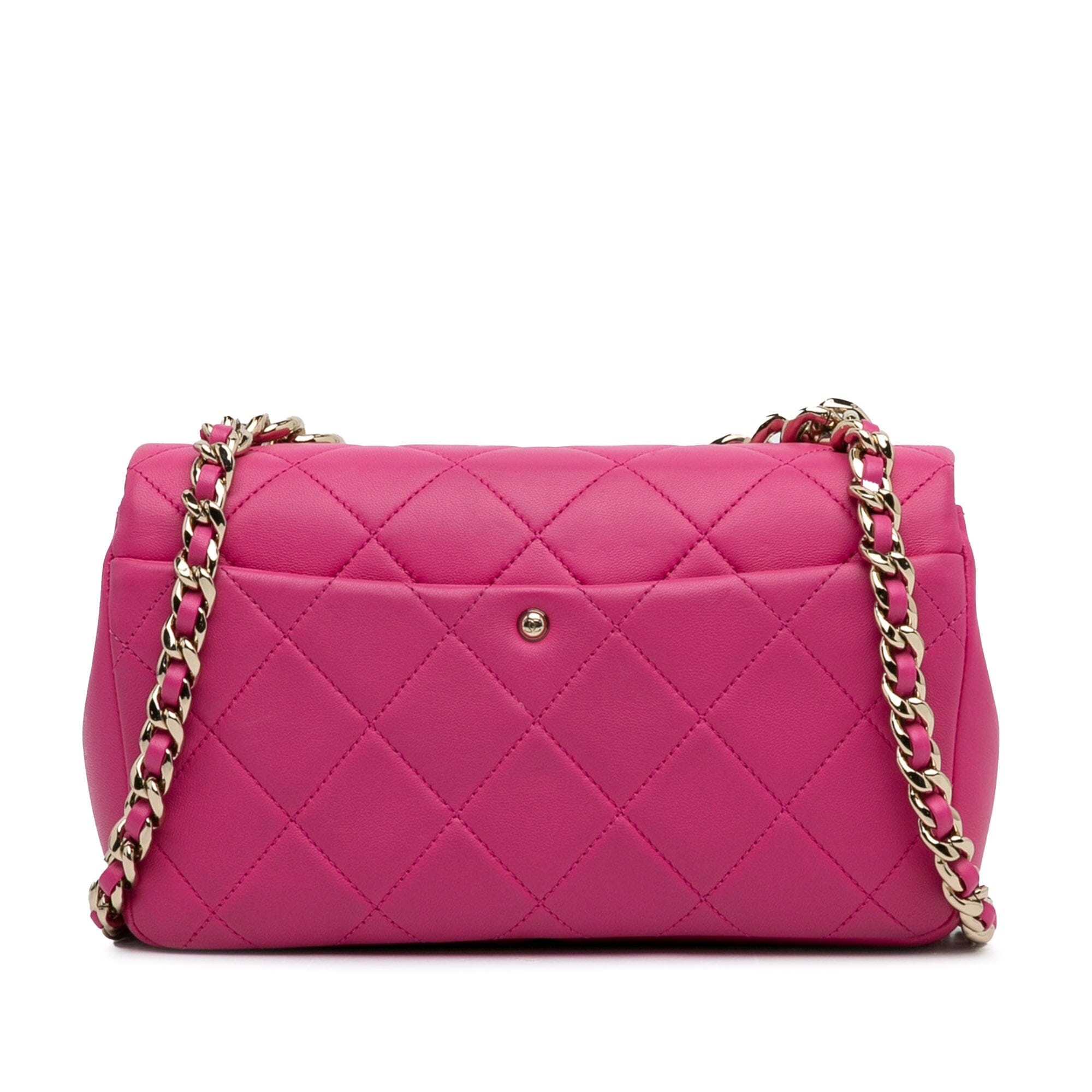 Small Lambskin Elegant Chain Single Flap Image#4