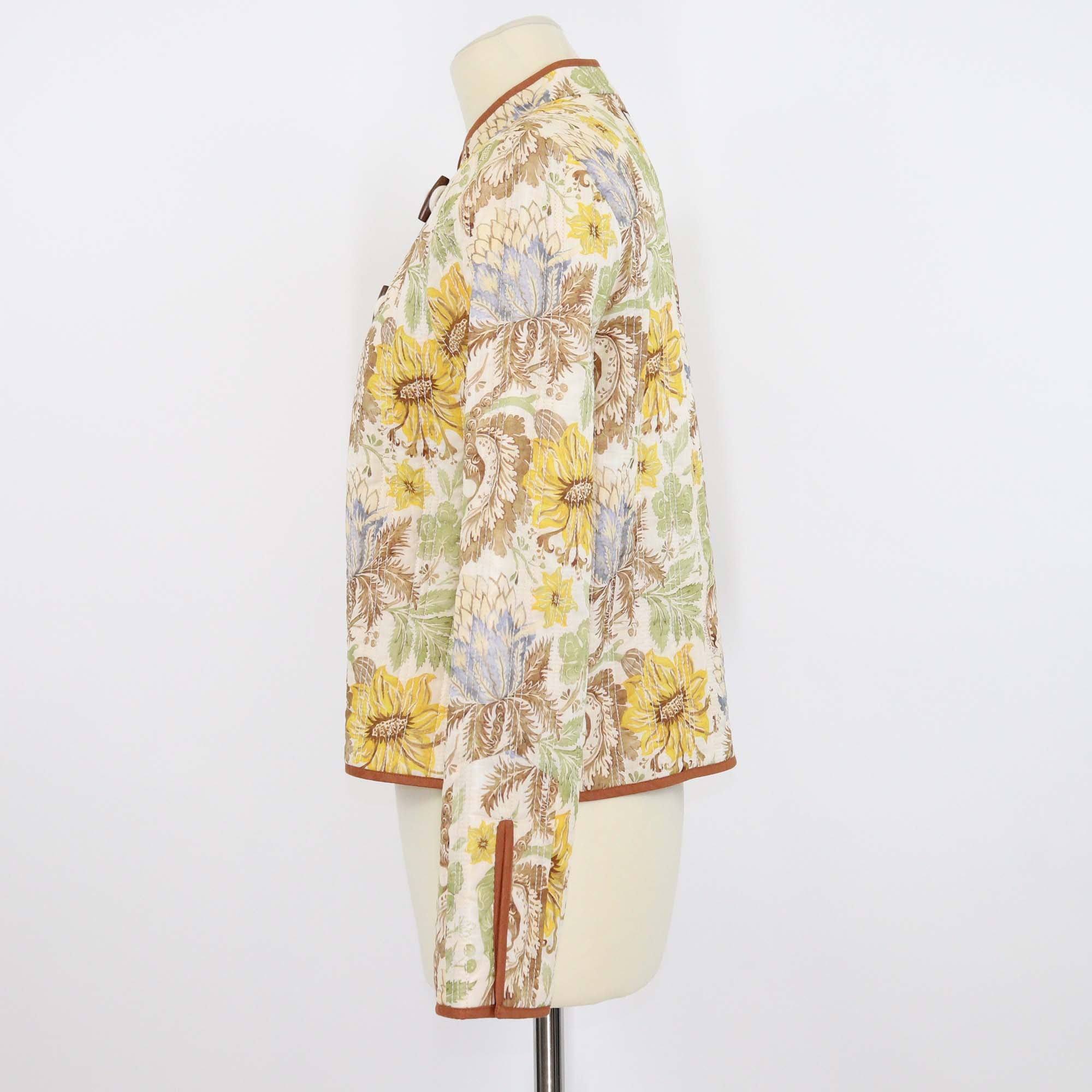 Zimmermann Multicolor Cotton Floral Print Daylight Collarless Jacket
