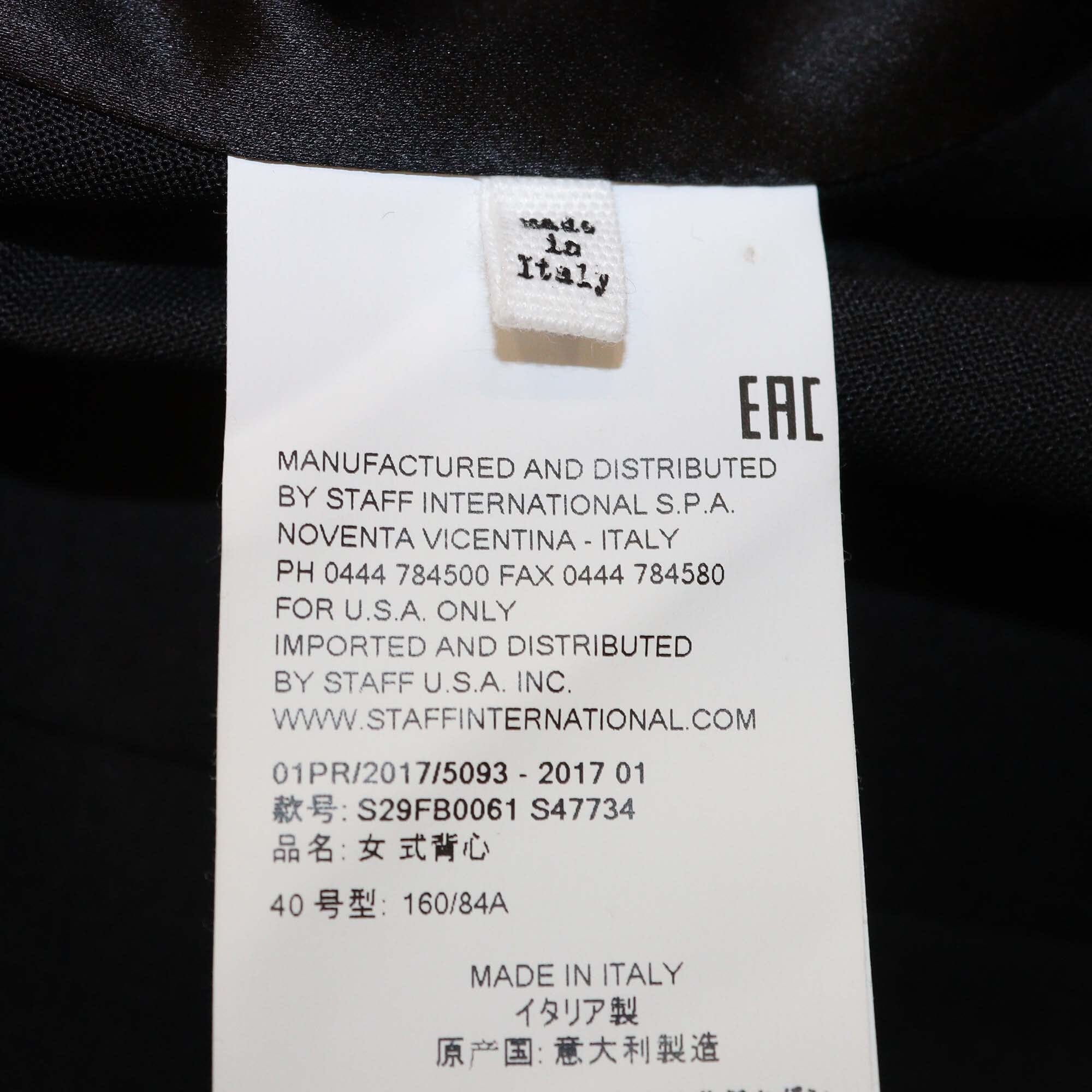 Maison Margiela Black Wool Buttons Up Sleeveless Long Vest Womens Maison Margiela 