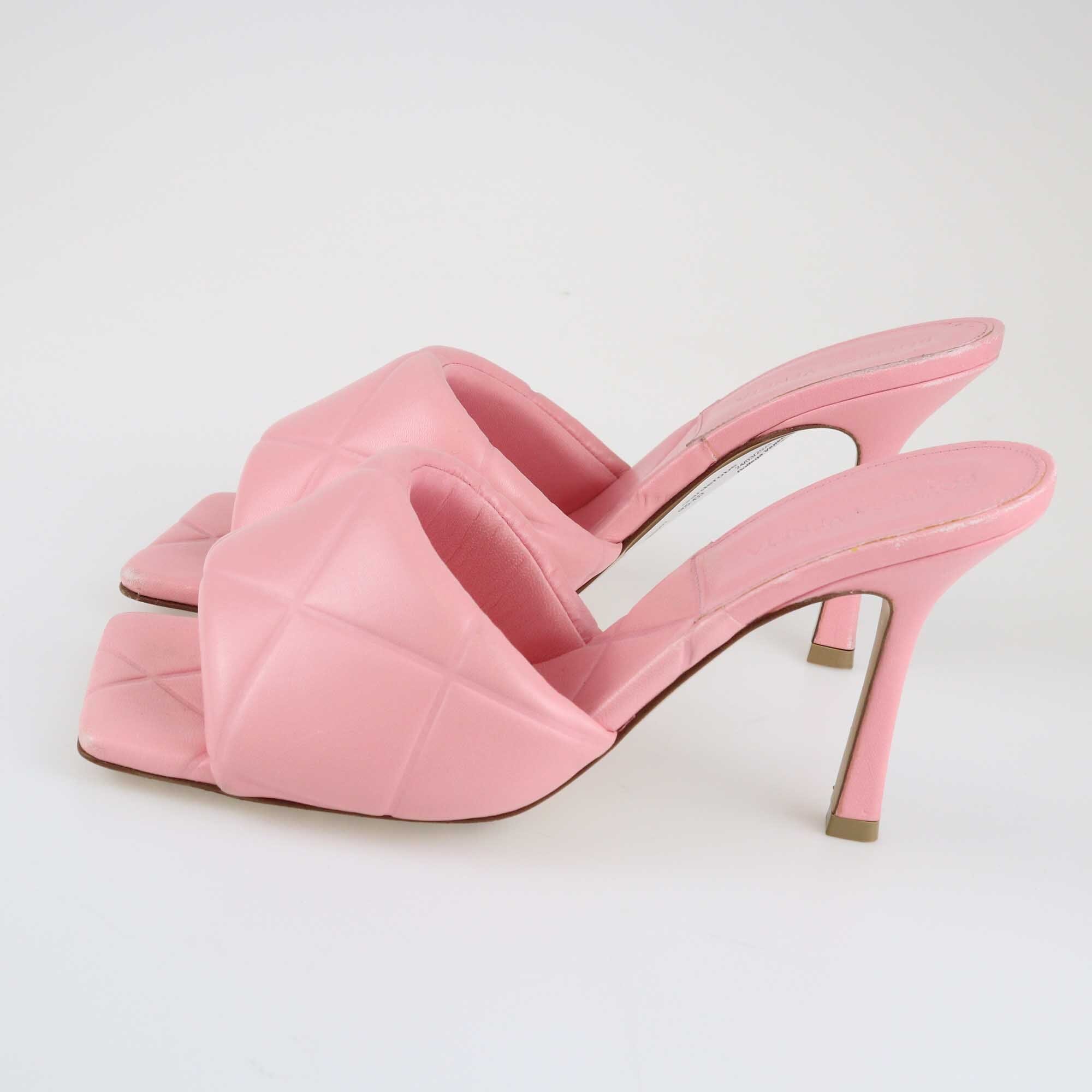 Bottega Veneta Pink Lido Mule Sandals Shoes Bottege Veneta 