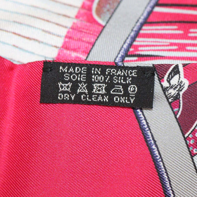 Hermes Multicolor Silk Carre en Carres Print Maxi Twilly