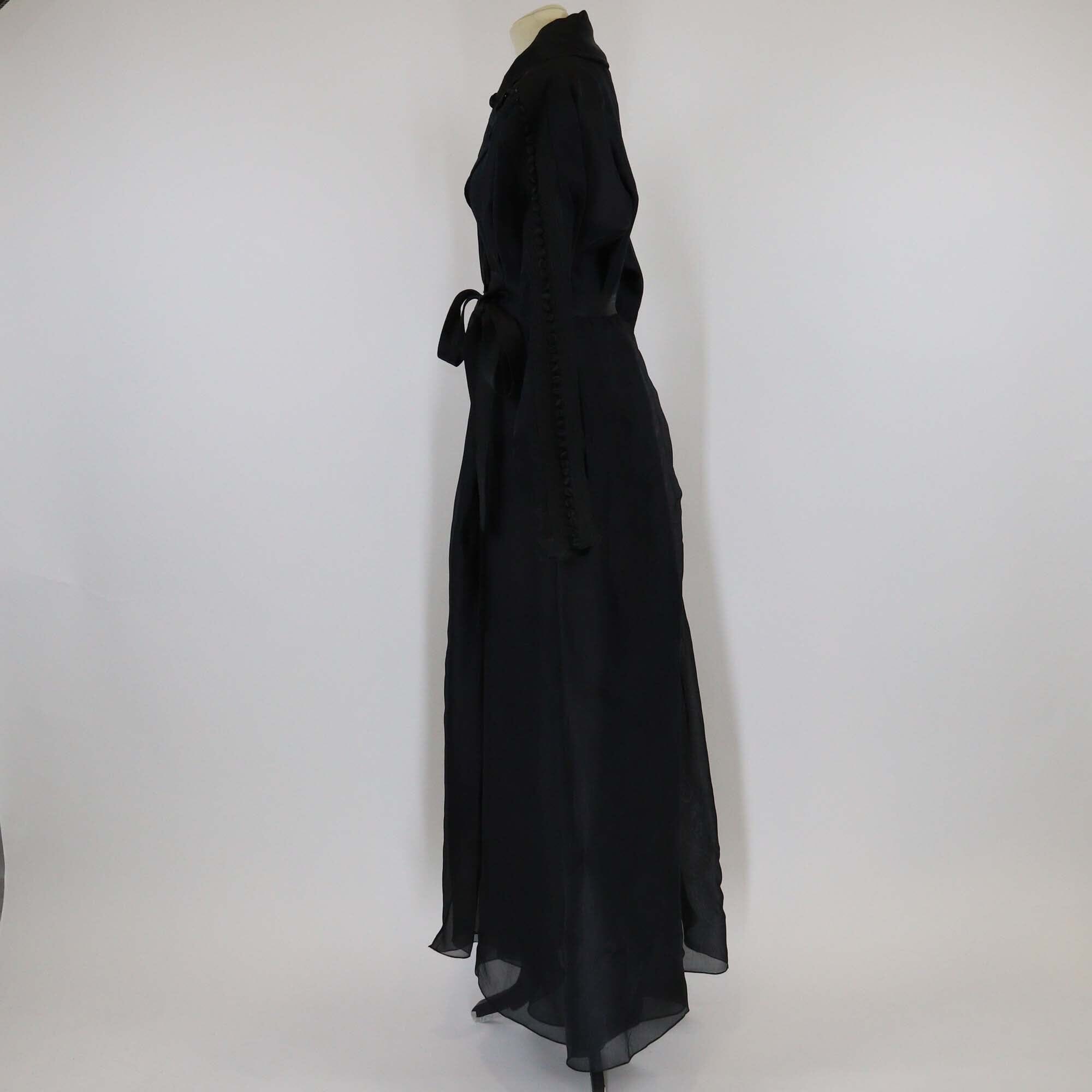 Di Liborio Black Silk Wrap Maxi Dress Womens Di Liborio 