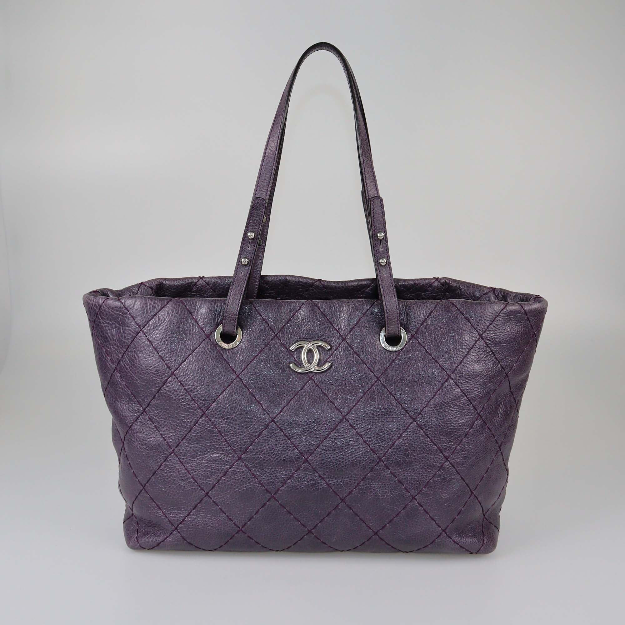 Chanel Purple Quilted On The Road Tote Womens Chanel 