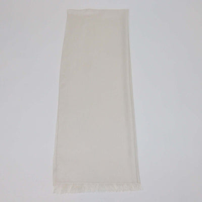 Moncler Off White Jacquard Silk Wool Scarf