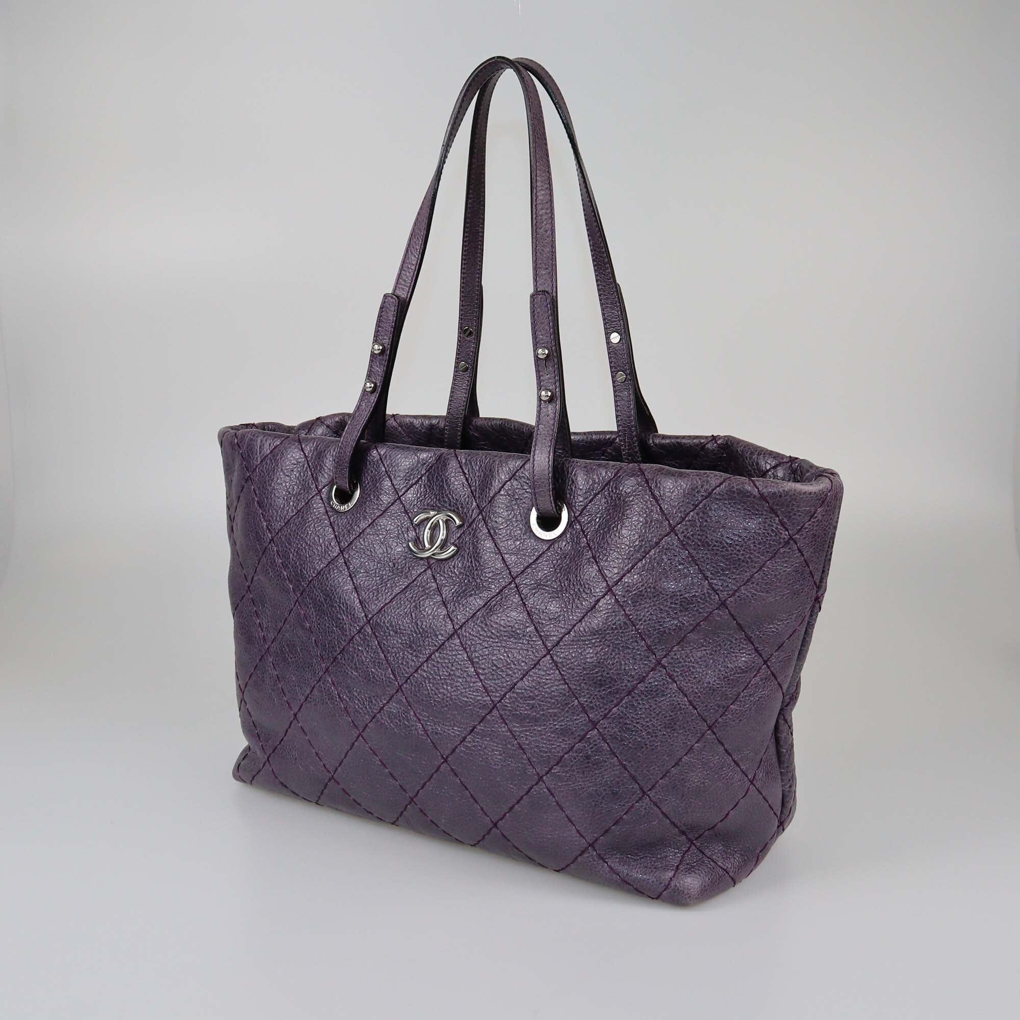 Chanel Purple Quilted On The Road Tote Womens Chanel 