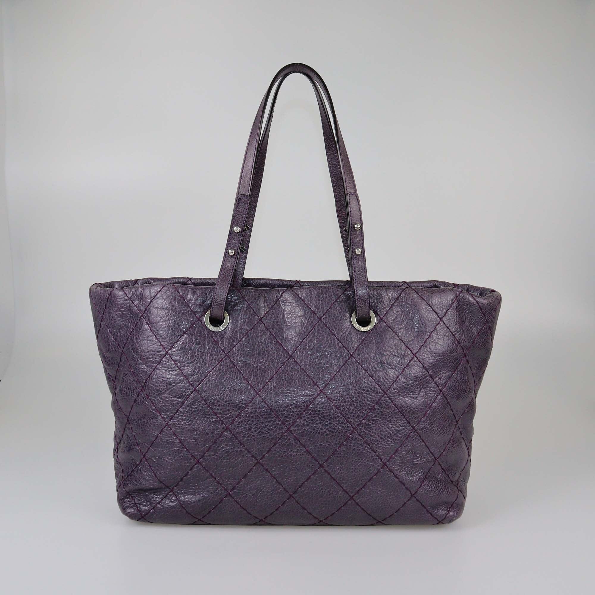 Chanel Purple Quilted On The Road Tote Womens Chanel 