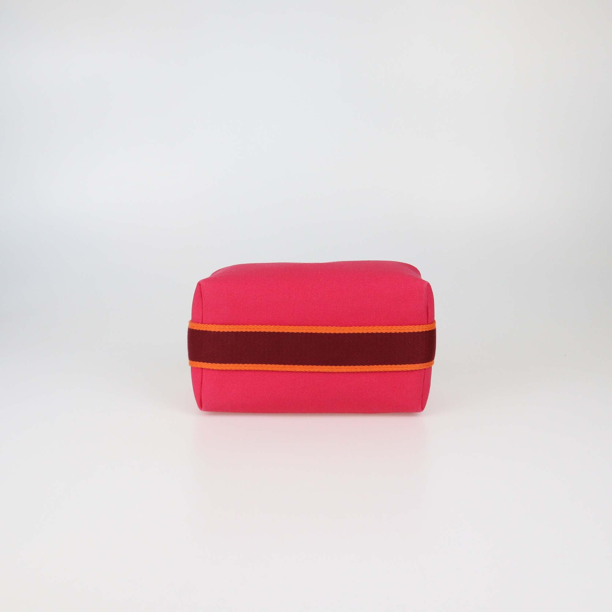 Hermes Hibiscus Canvas Bride a Brac PM Case