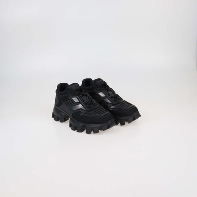 Prada Black Fabric & Rubber Cloudburst Thunder Low Top Sneakers Womens Prada 
