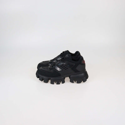 Prada Black Fabric & Rubber Cloudburst Thunder Low Top Sneakers Womens Prada 