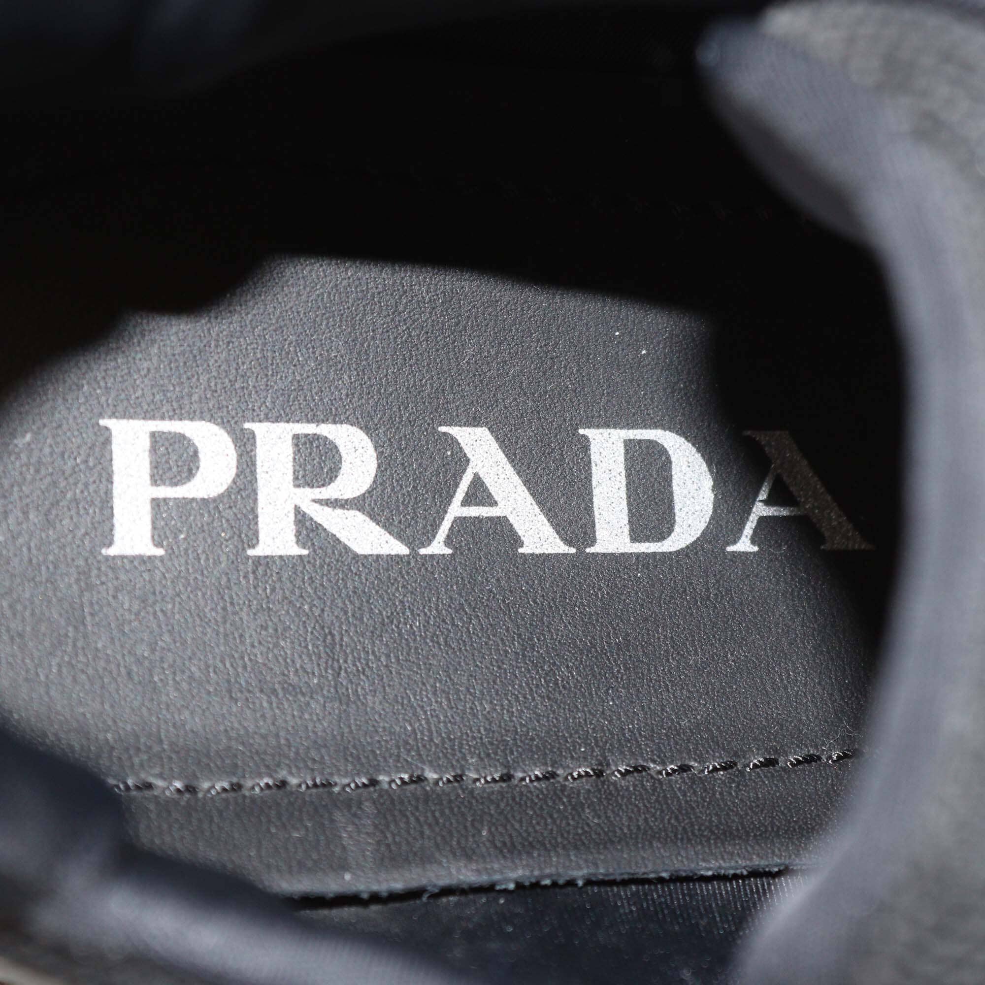 Prada Black Fabric & Rubber Cloudburst Thunder Low Top Sneakers Womens Prada 