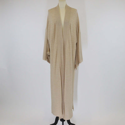 Loro Piana Beige Cashmere Blended Knit Raw Line Long Cardigan Womens Loro Piana 