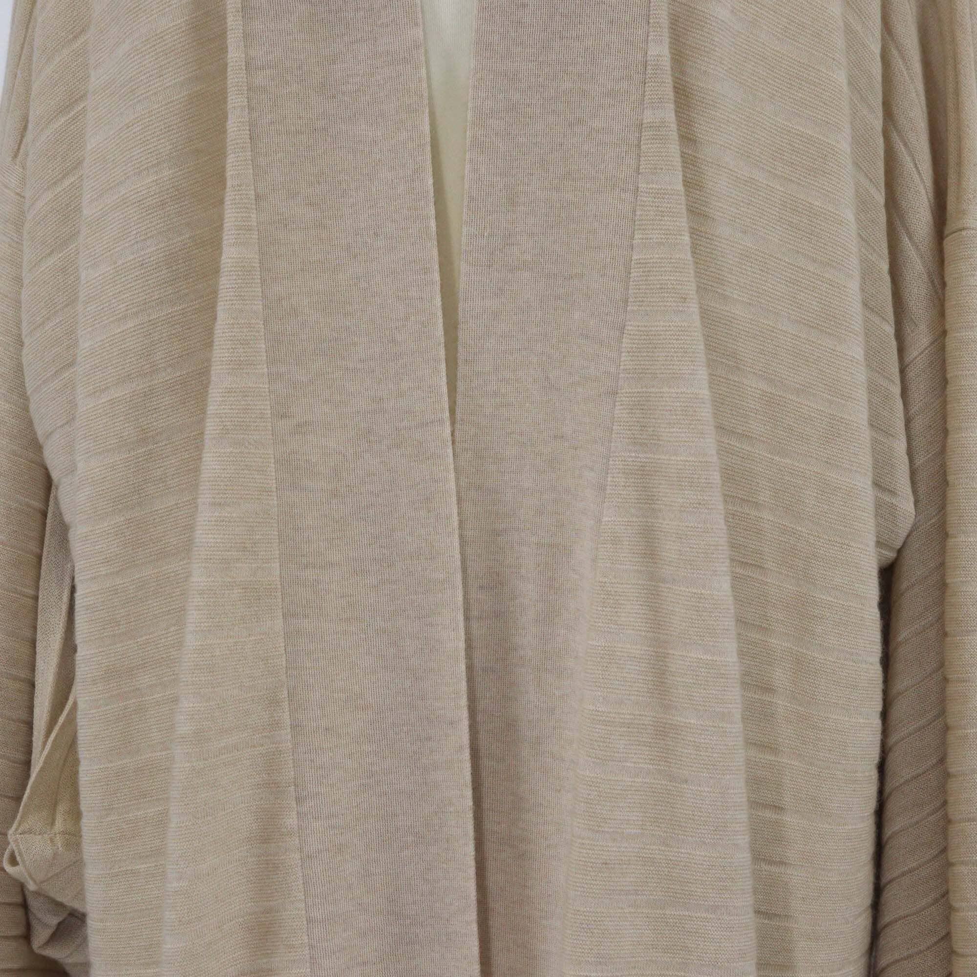 Loro Piana Beige Cashmere Blended Knit Raw Line Long Cardigan Womens Loro Piana 