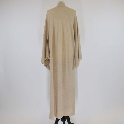 Loro Piana Beige Cashmere Blended Knit Raw Line Long Cardigan Womens Loro Piana 