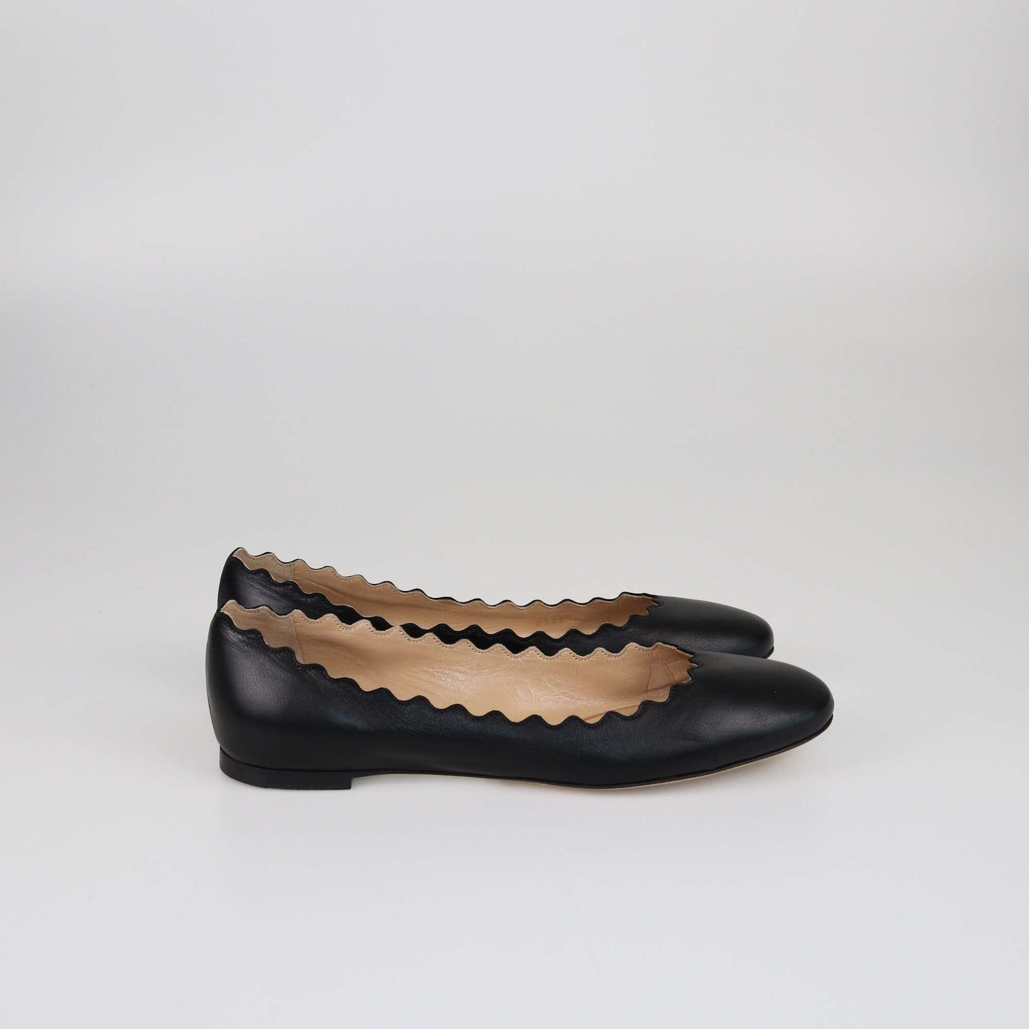 Chloe Black Lauren Ballet Flats Womens Chloe 