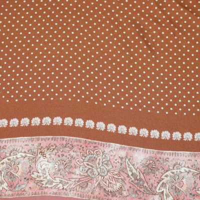 Zimmermann Brown Silk Paisley Print Scarf 90