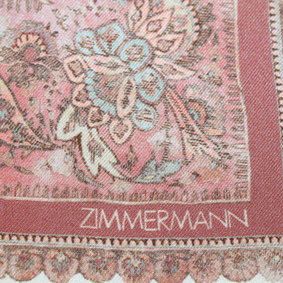 Zimmermann Brown Silk Paisley Print Scarf 90