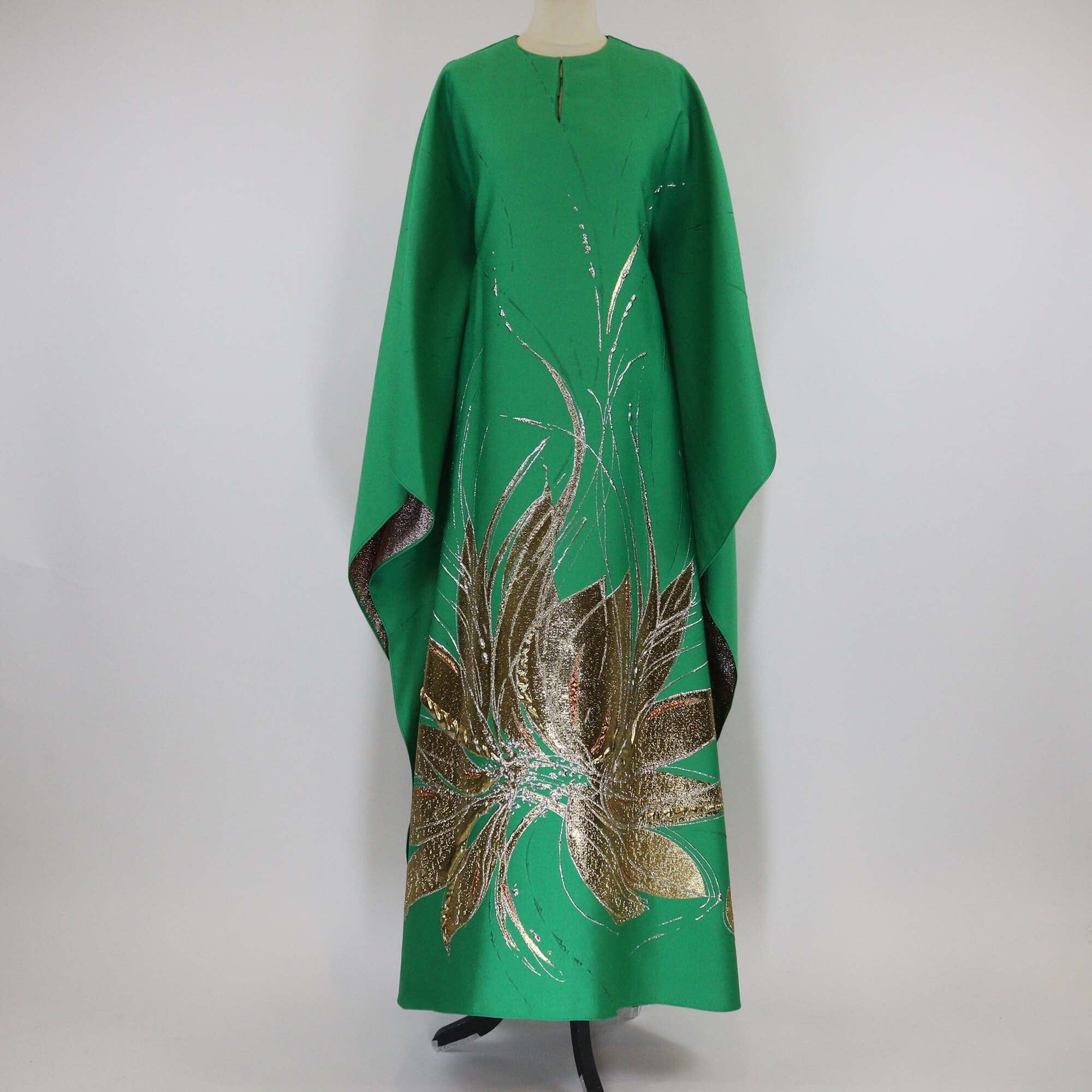 Taller Marmo Emerald Green Iman Embroidered Kaftan Womens Taller Marmo 