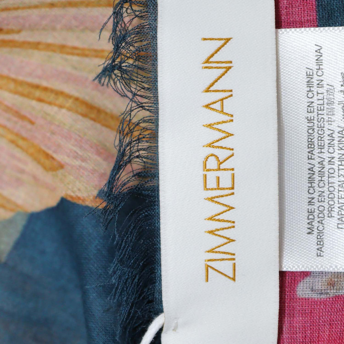 Zimmermann Multicolor Cotton Floral Print Pareo