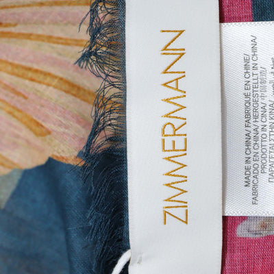 Zimmermann Multicolor Cotton Floral Print Pareo