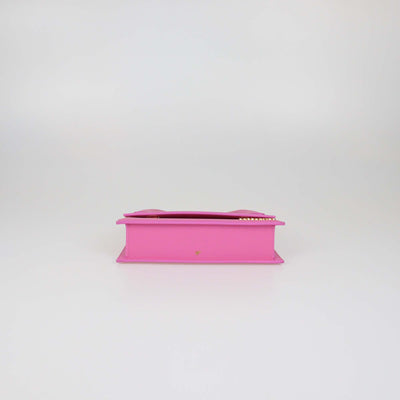Jacquemus Pink Leather Le Chiquito Long Top Handle Bag