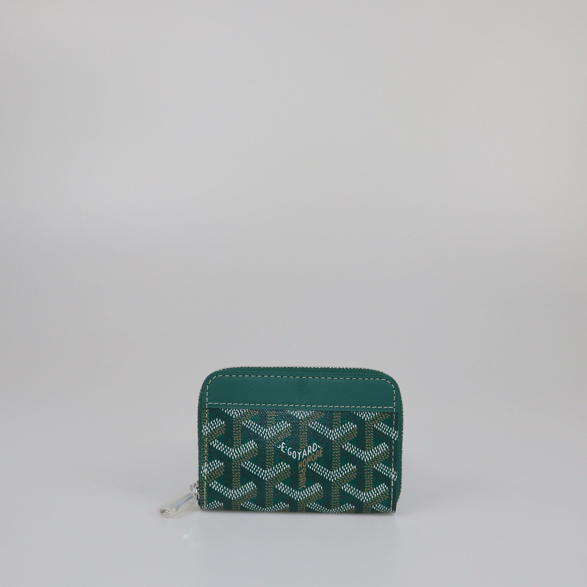 Goyard Green Goyardine Coin Purse Womens Goyard 