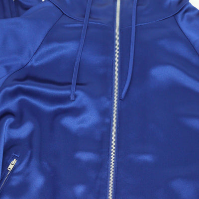 Y3 Metallic Blue Zip Pocket Hooded Sweatshirt & Drawstring Jogger Pants Set