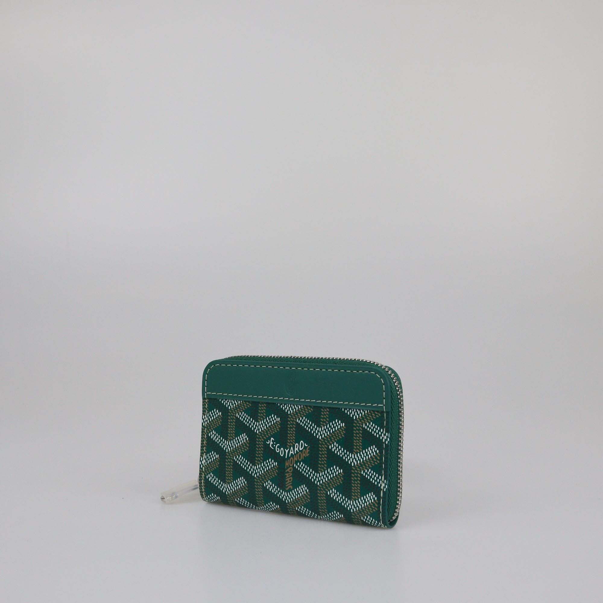Goyard Green Goyardine Coin Purse Womens Goyard 