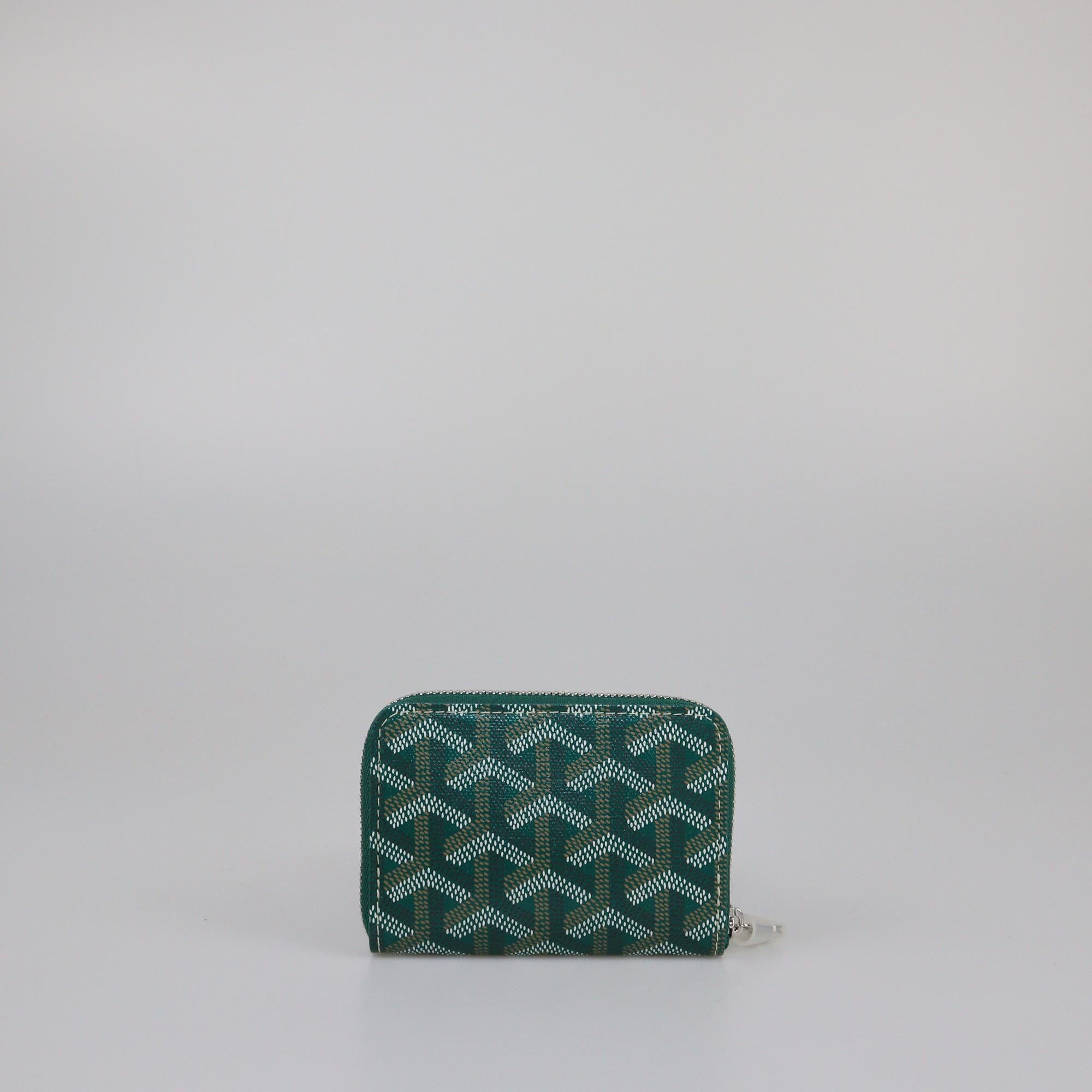 Goyard Green Goyardine Coin Purse Womens Goyard 