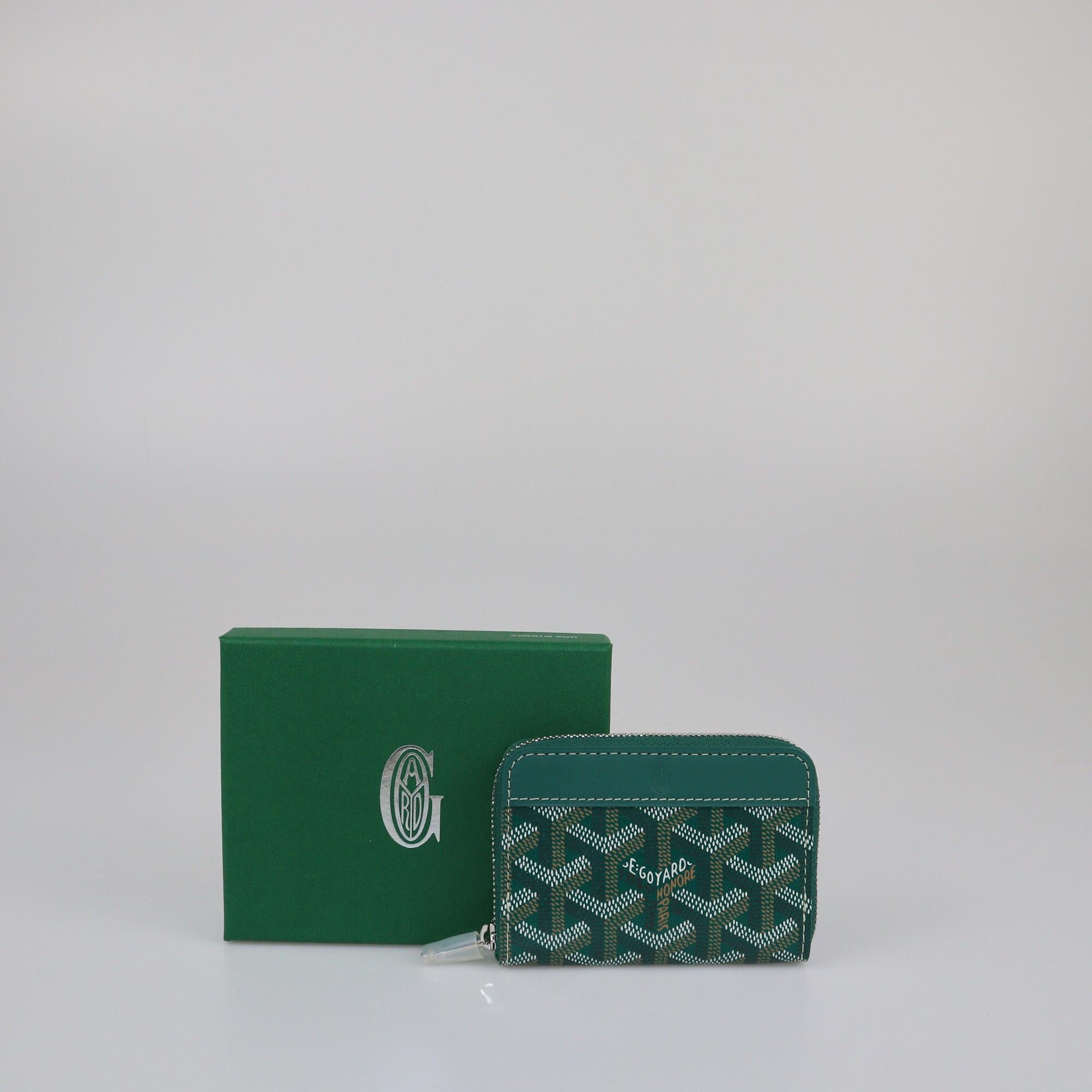 Goyard Green Goyardine Coin Purse Womens Goyard 