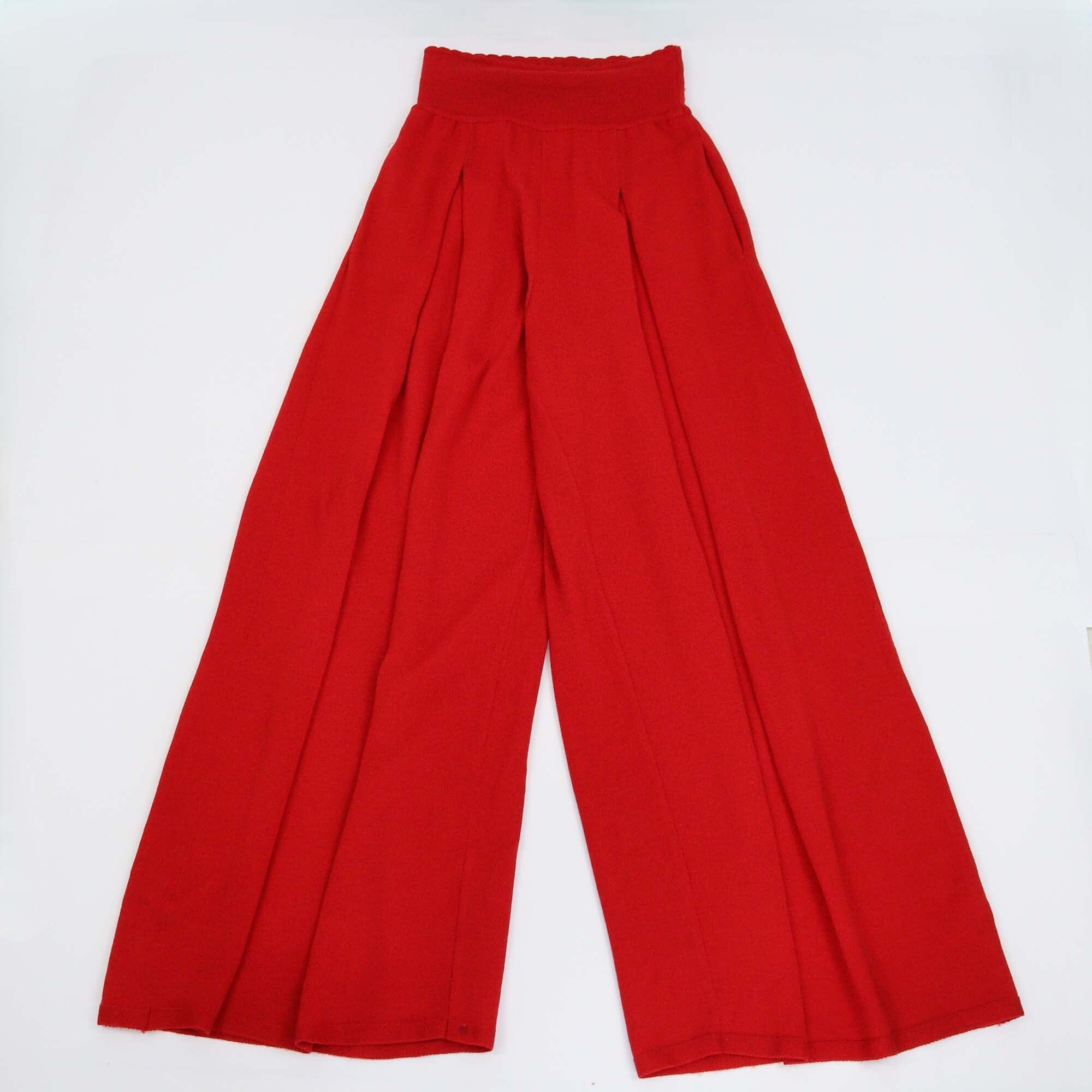 Molli Red Scallops Wide Leg Pants Womens Molli 