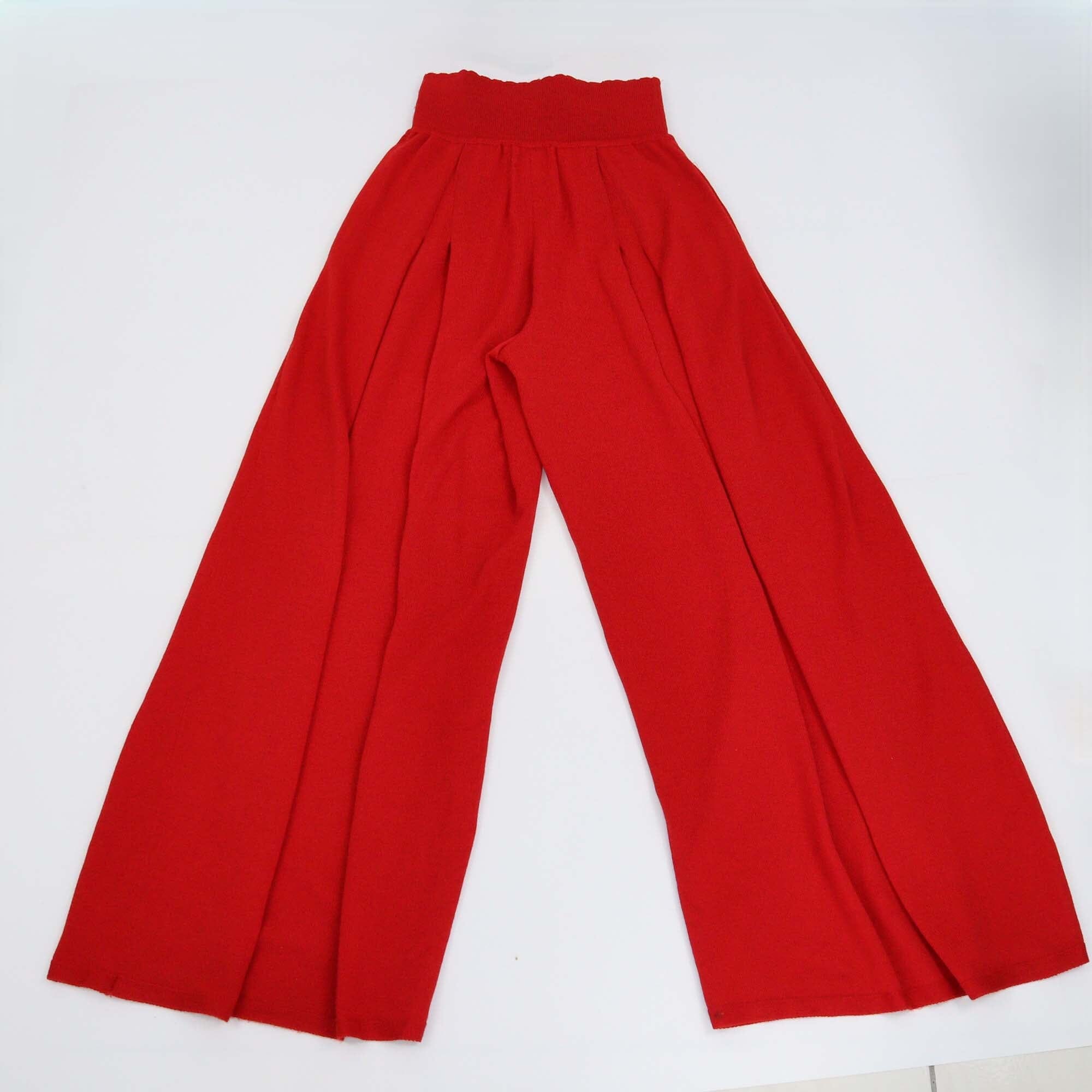 Molli Red Scallops Wide Leg Pants Womens Molli 