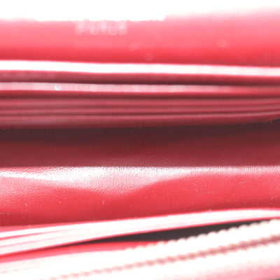 Saint Laurent Burgundy Croc Embossed Leather Mini Sunset Chain Bag