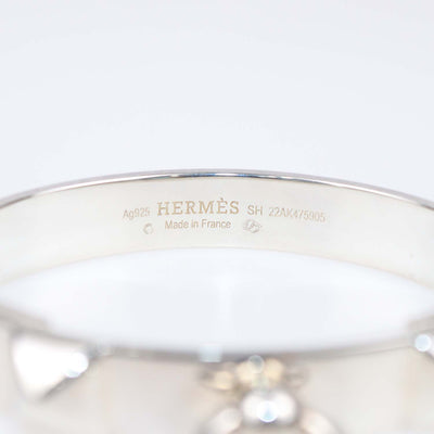 Hermes Sterling Silver Collier De Chein Bracelet Small Model