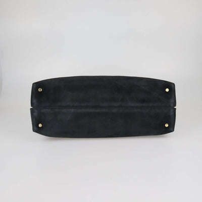 Toteme Black Suede Belted Lounge Tote