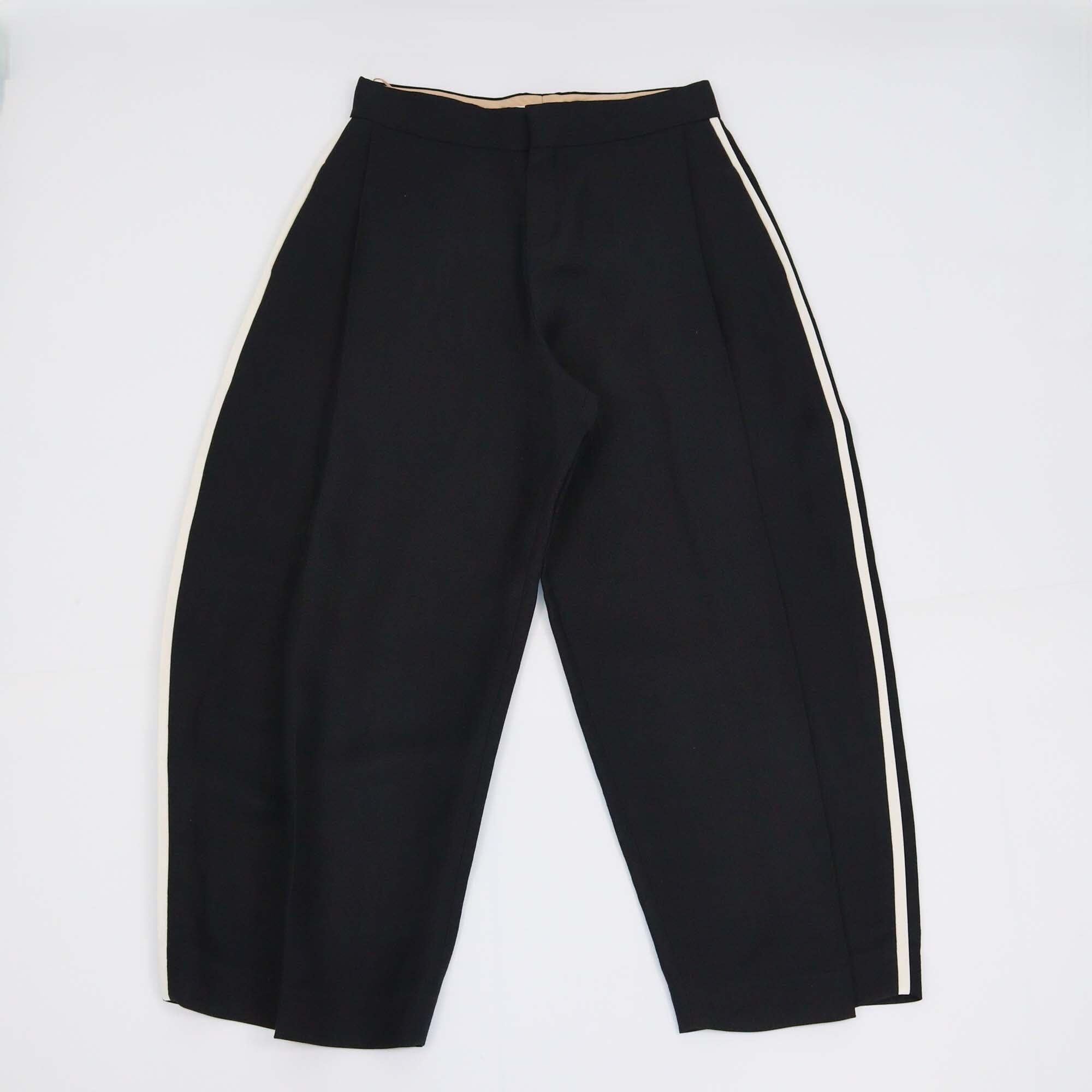 Chloe Black/White Baloon Shape Pants Womens Chloe 