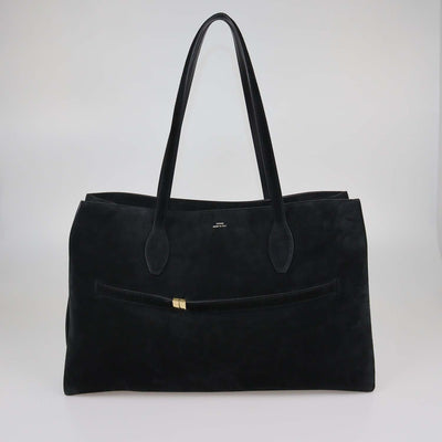 Toteme Black Suede Belted Lounge Tote