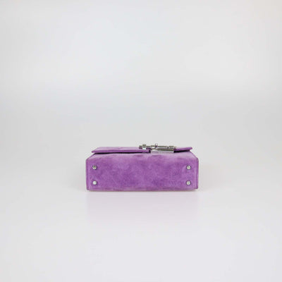 Hermes Violet Veau Doblis Mini Verrou Chaine Bag