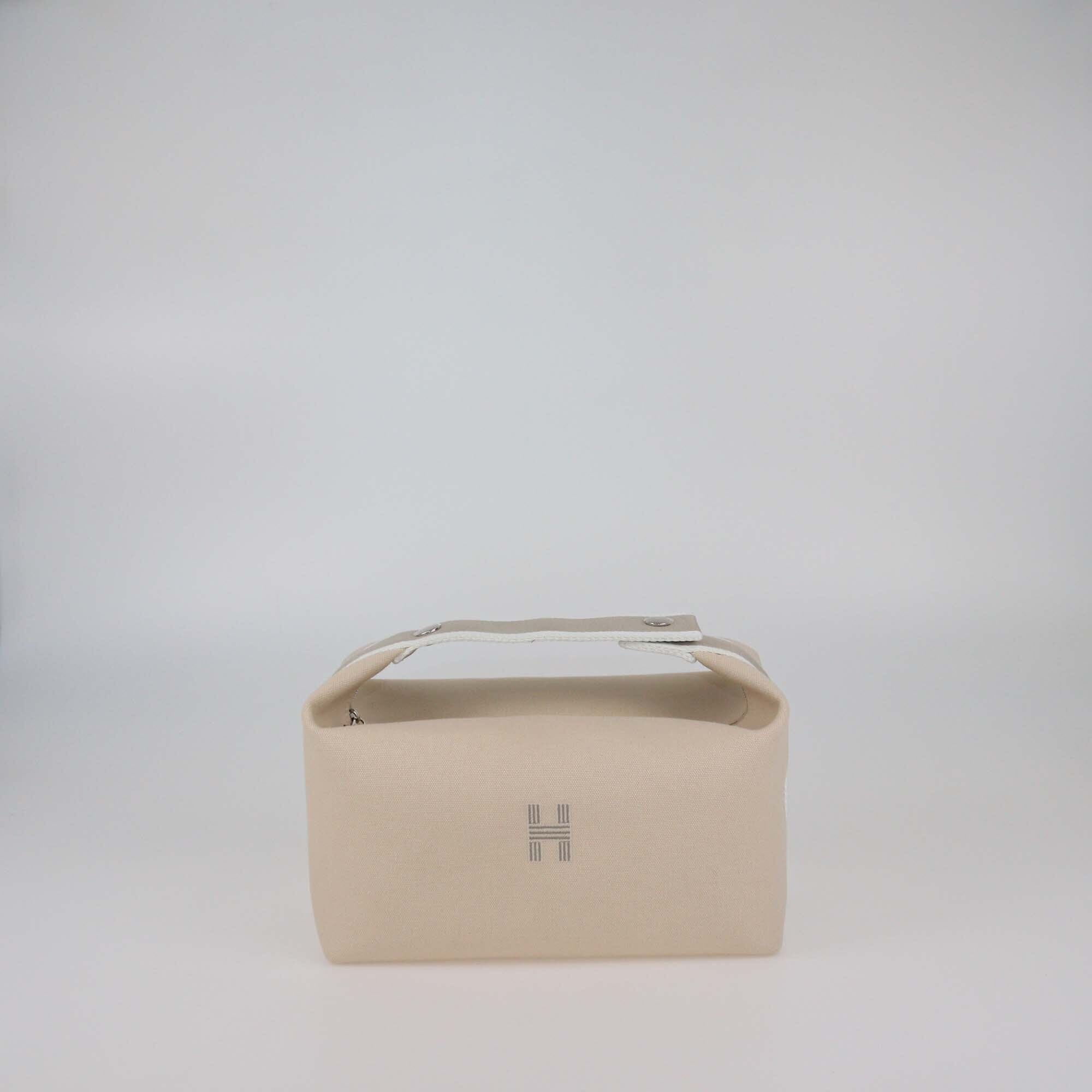 Hermes Naturel Toile H Bride-a-Brac Large Case Womens Hermes 