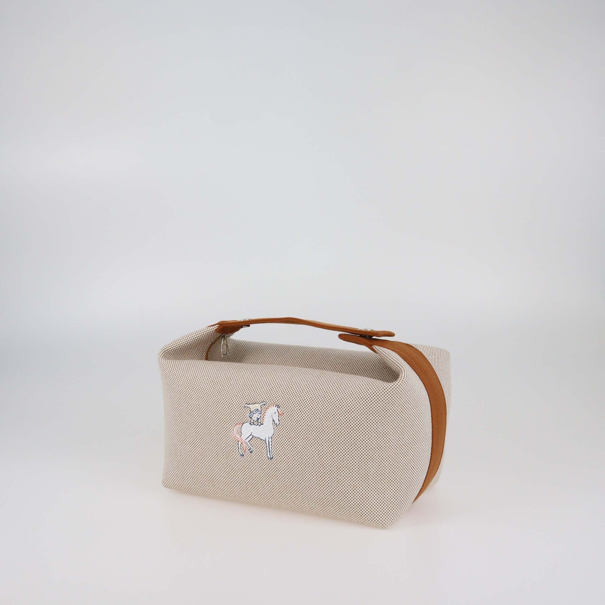 Hermes Biscuit Toile Cabriole Bride-a-Brac Large Case Womens Hermes 