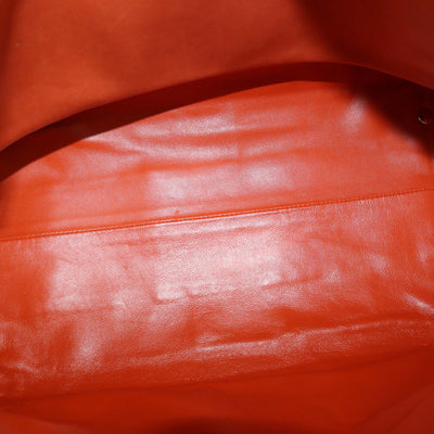 Salvatore Ferragamo Orange Leather Sofia Top Handle Bag