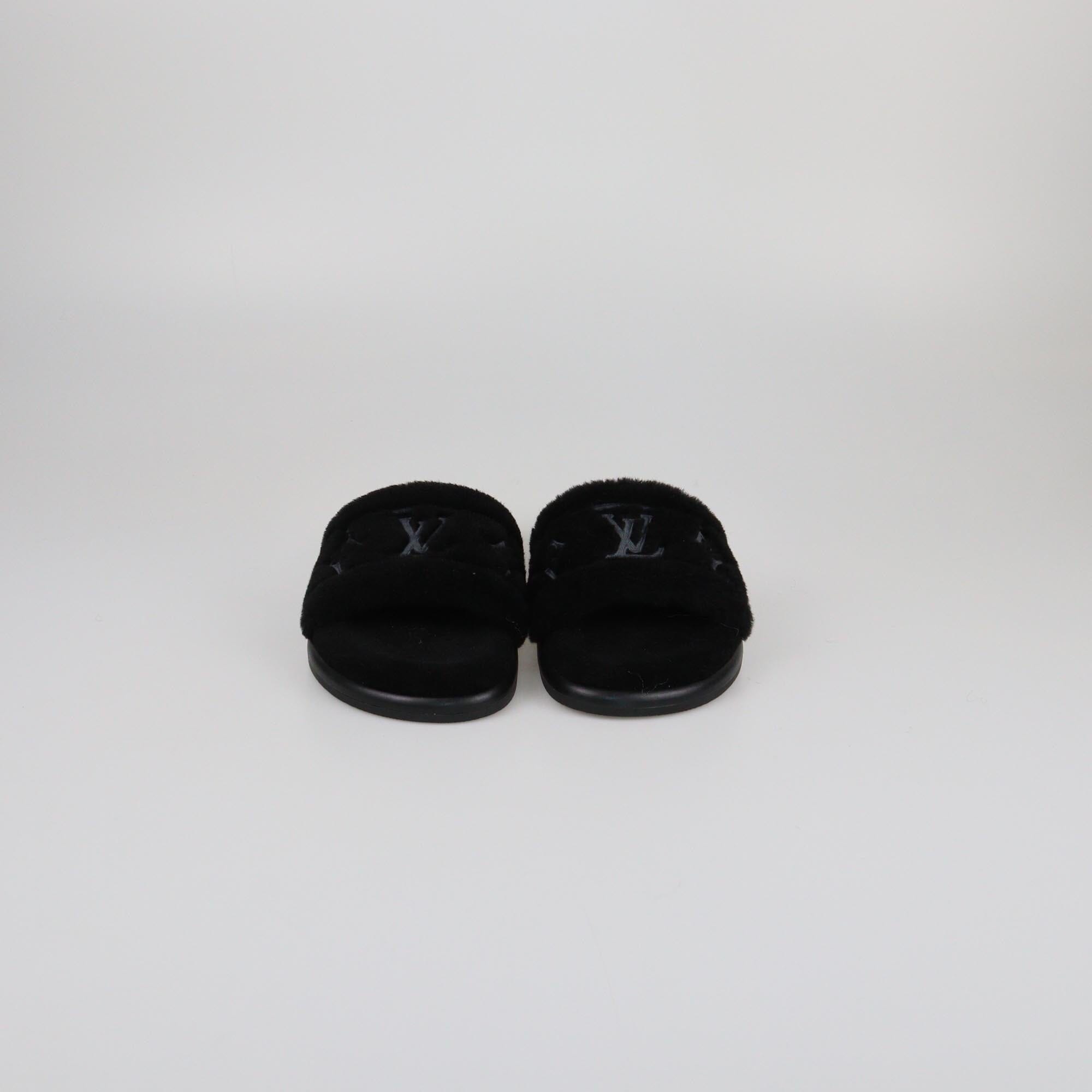 Louis Vuitton Black Soft LV Bliss Comfort Mules Womens Louis Vuitton 